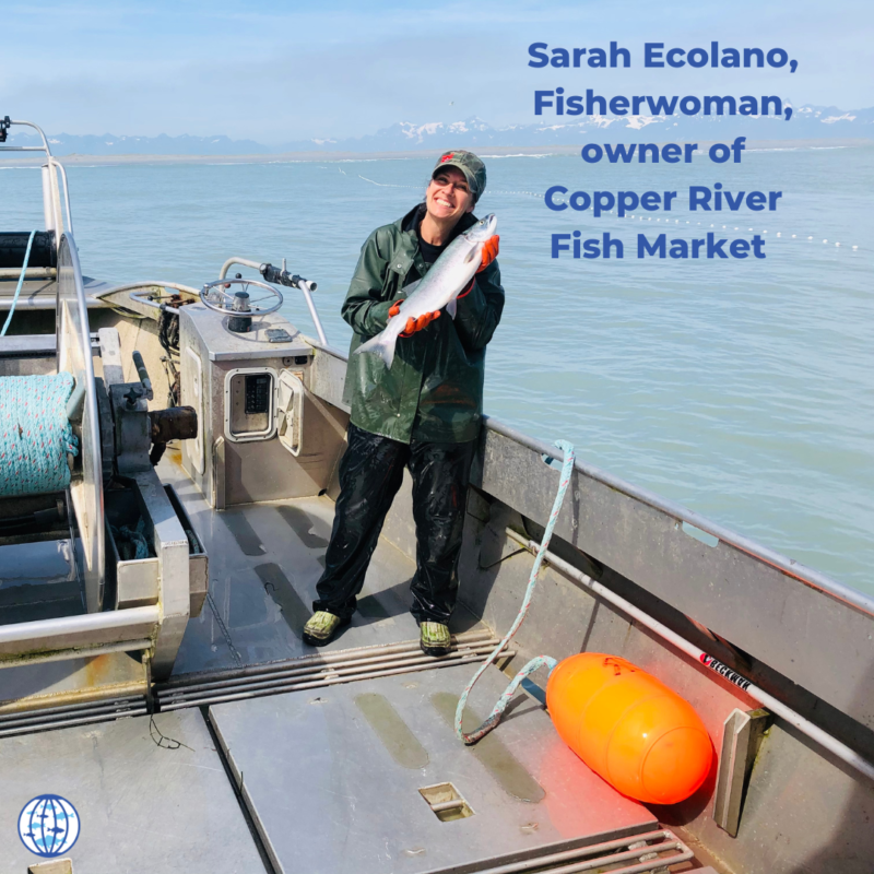 Sarah Ecolano, Copper River Fish Market Don't Cage Our Oceans